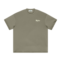 Flow - Heavyweight T-Shirt Gray Green Padelism