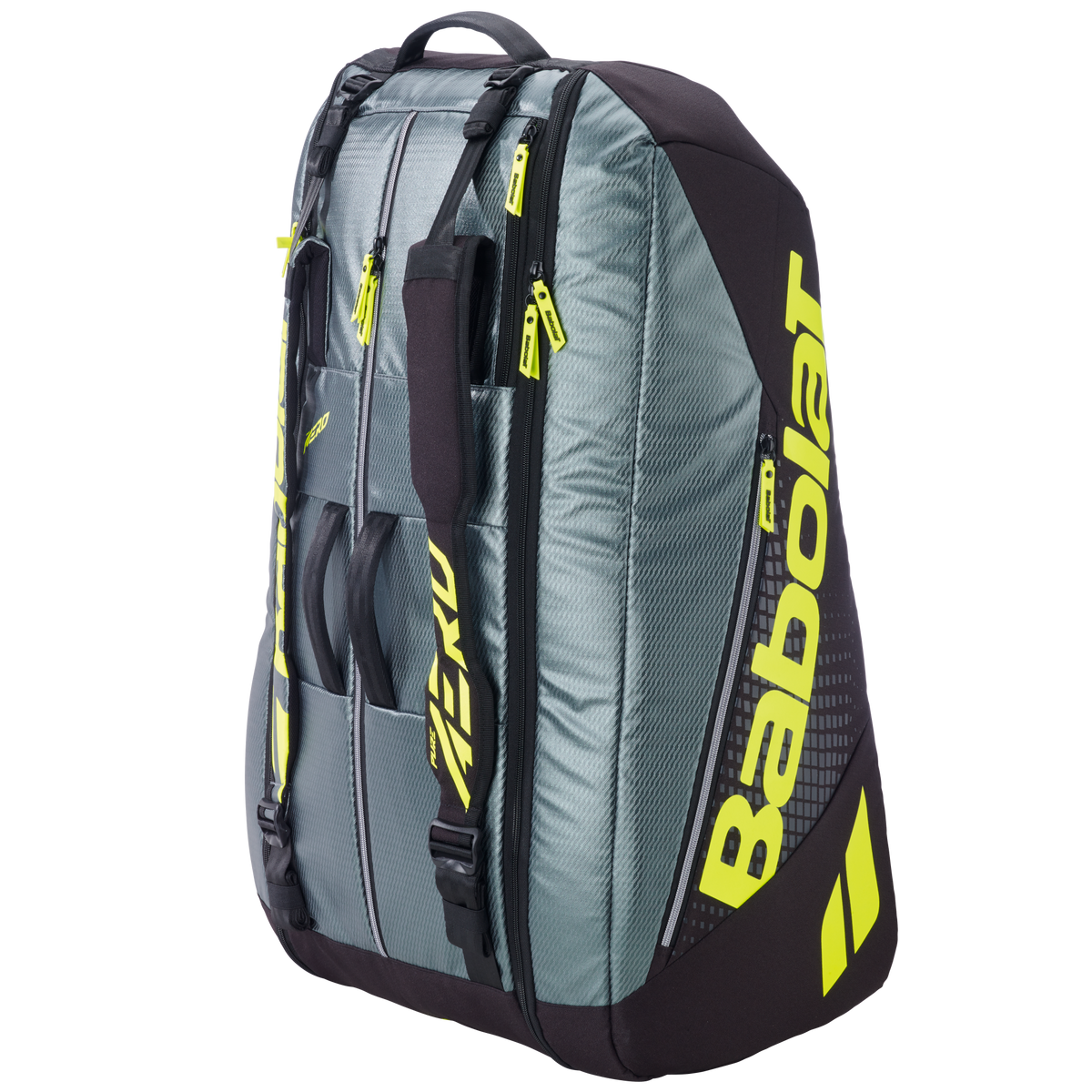 Babolat RH12 Pure Aero 2026 Racket Bag - Black/Grey/Yellow Luggage Babolat