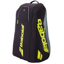 Babolat RH12 Pure Aero 2026 Racket Bag - Black/Grey/Yellow Metallic Grey Black Fluo Yellow 12 Rackets Luggage Babolat