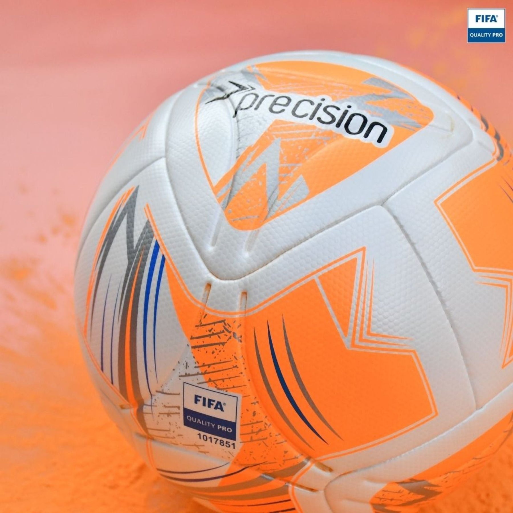 Precision Nueno FIFA Quality Pro Match Football, White, back view