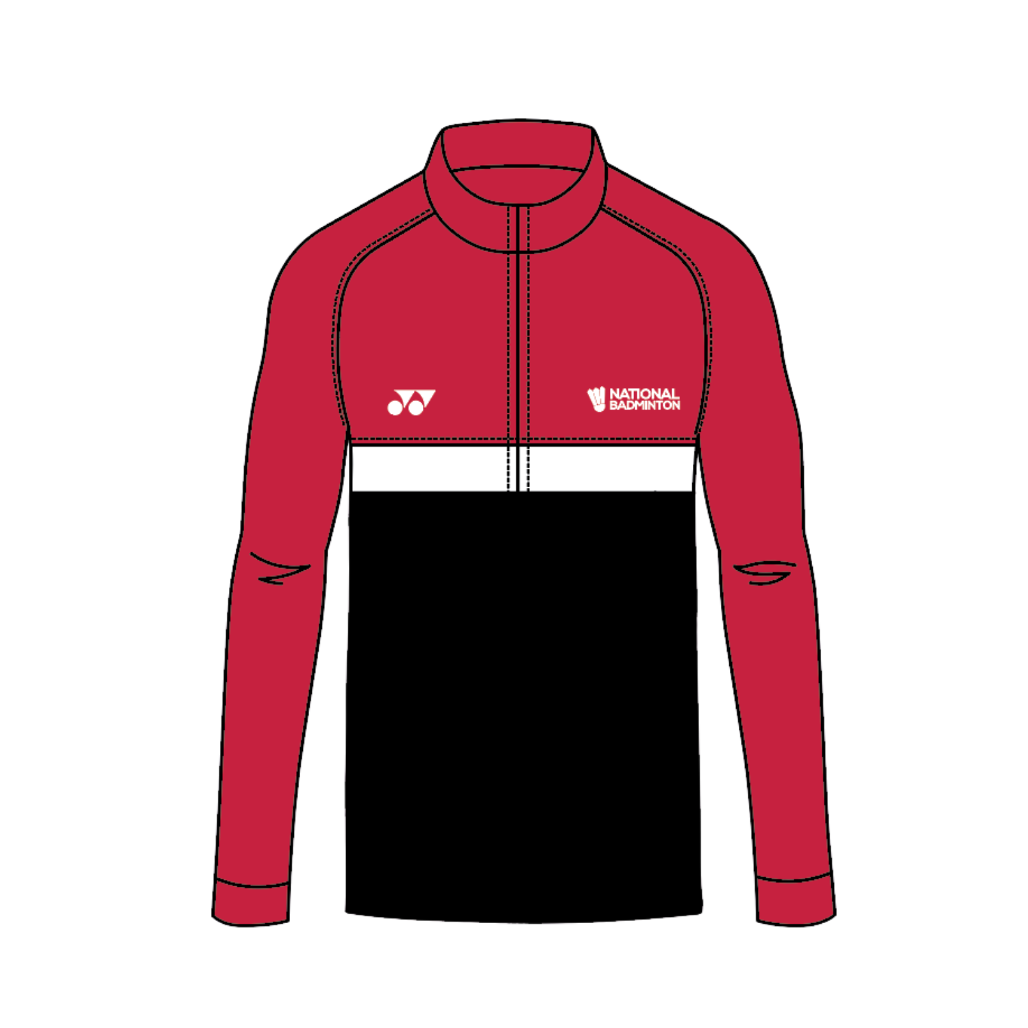 National Badminton Yonex Baseline Track Top Unisex - Red