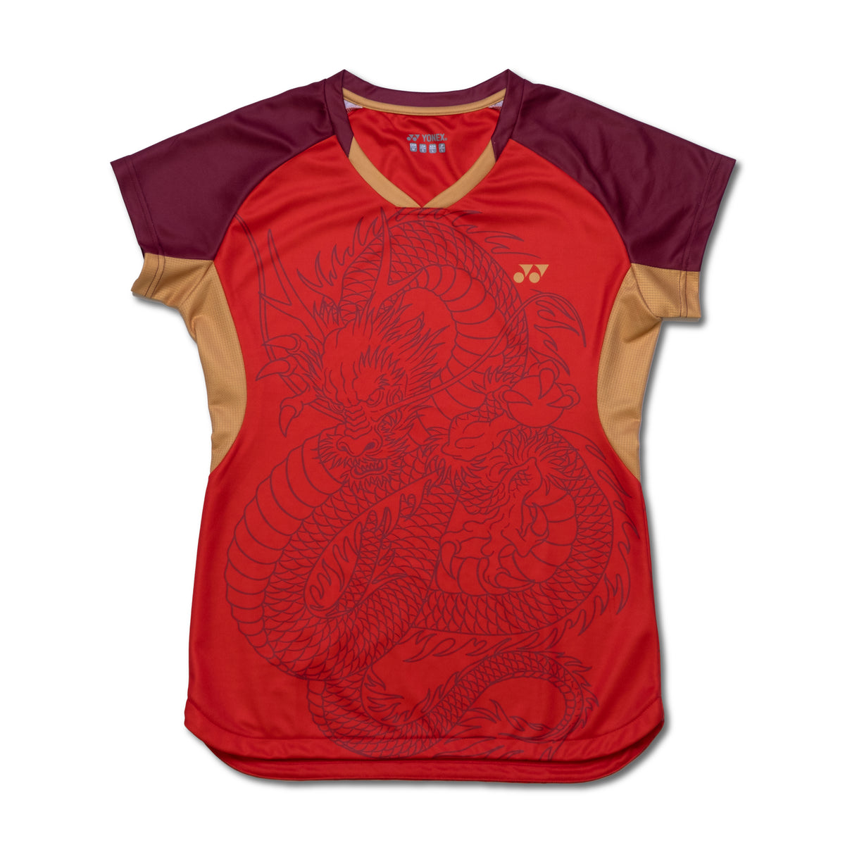 Yonex Linear Dragon CNY2024 锦标赛衬衫 GTB 女式红色