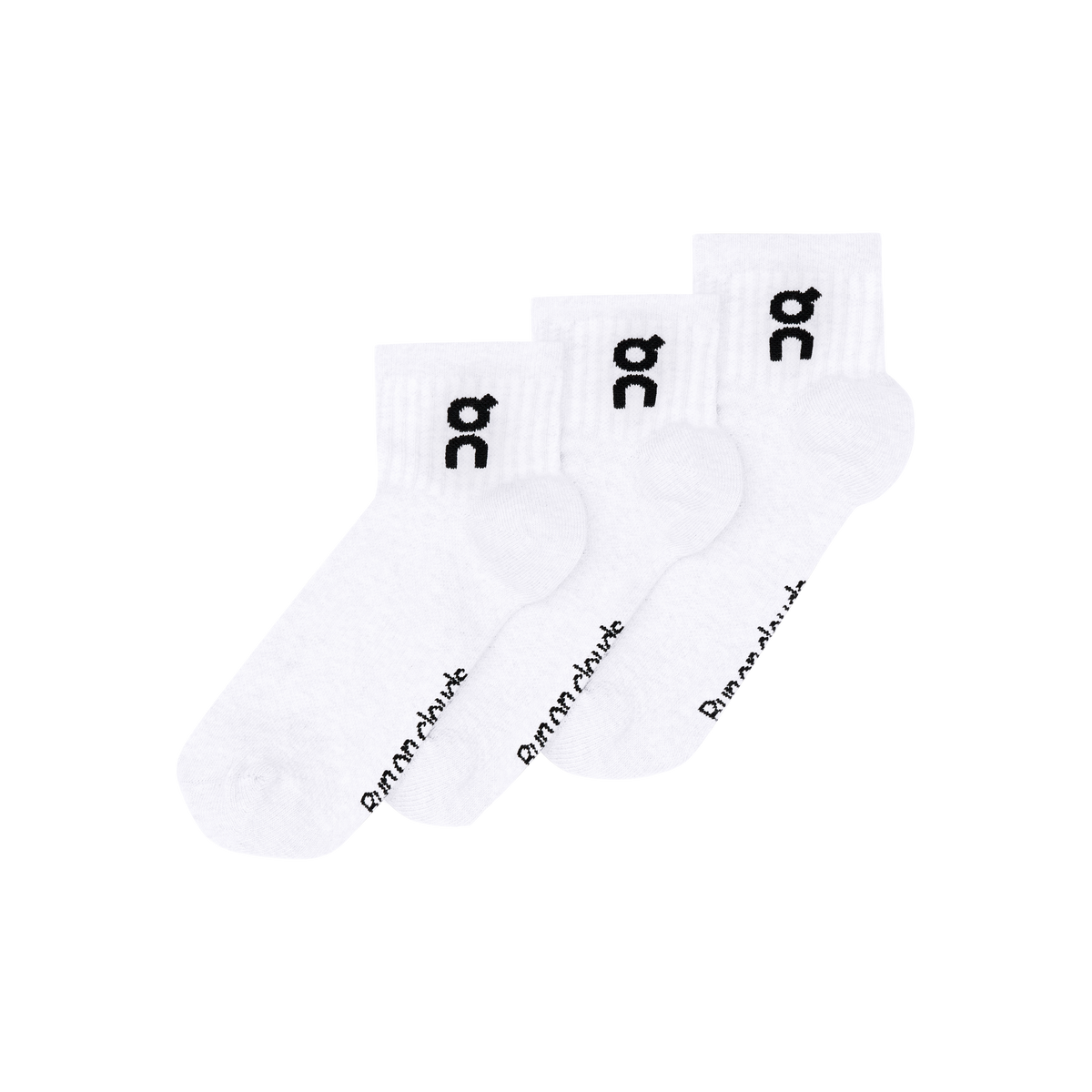 On Running Logo Mid Sock Unisex - White