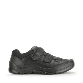 Start-Rite Rhino Warrior 8237 senior leather school shoes, black, front view