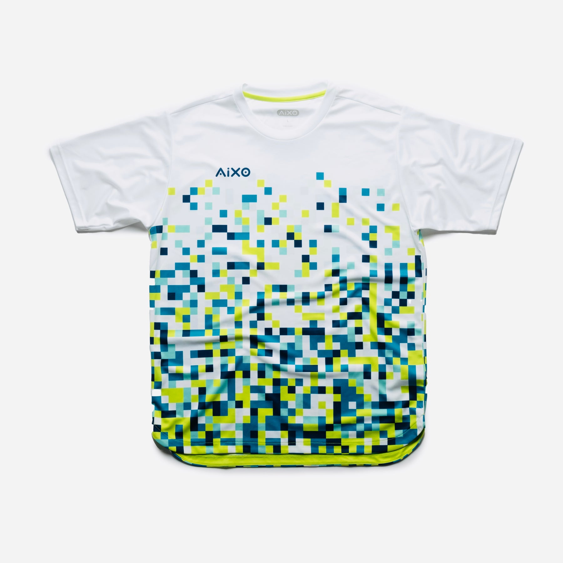 Aixo Pixel Mens T Shirt White