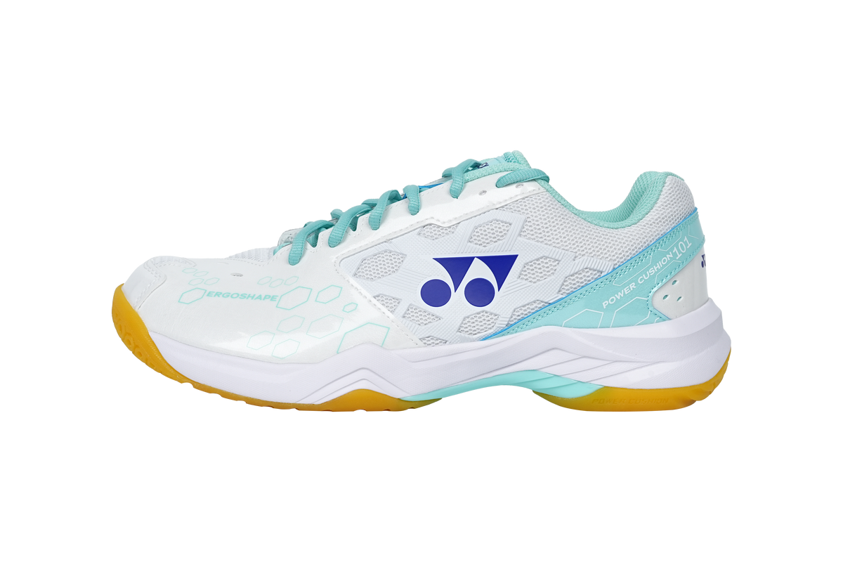 Yonex SHB101EX Power Cushion 101 Badminton Shoe Unisex - White/Mint Badminton Shoes Yonex