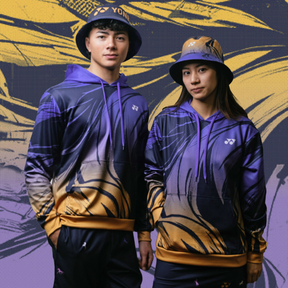 Yonex Imperial Charge – Unisex Overhead Hoodie (Celestial Purple / Pale Gold) Yonex CNY2026 Hood Sweat B Unisex Clothing Yonex