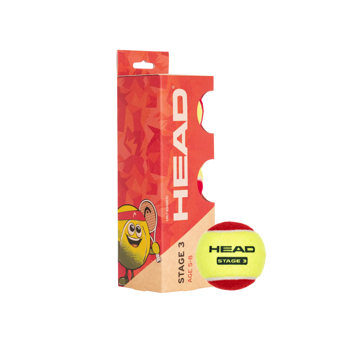 Head T.I.P Red Stage 3 Tennis Ball (3 ball tube) Tennis Balls Head