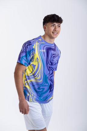 Aixo Chrome Mens T Shirt Lilac
