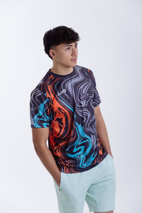 Aixo Chrome Mens T Shirt Lilac