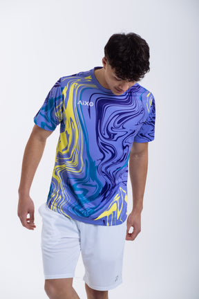Aixo Chrome Mens T Shirt Lilac