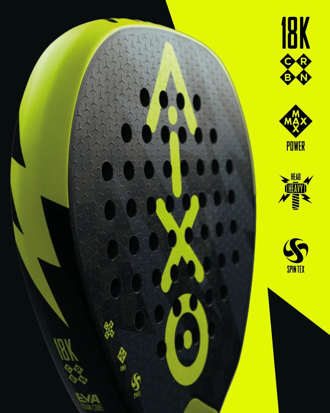 Aixo Insane Bolt Padel Racket 18k Carbon RL-B12 Padel Aixo