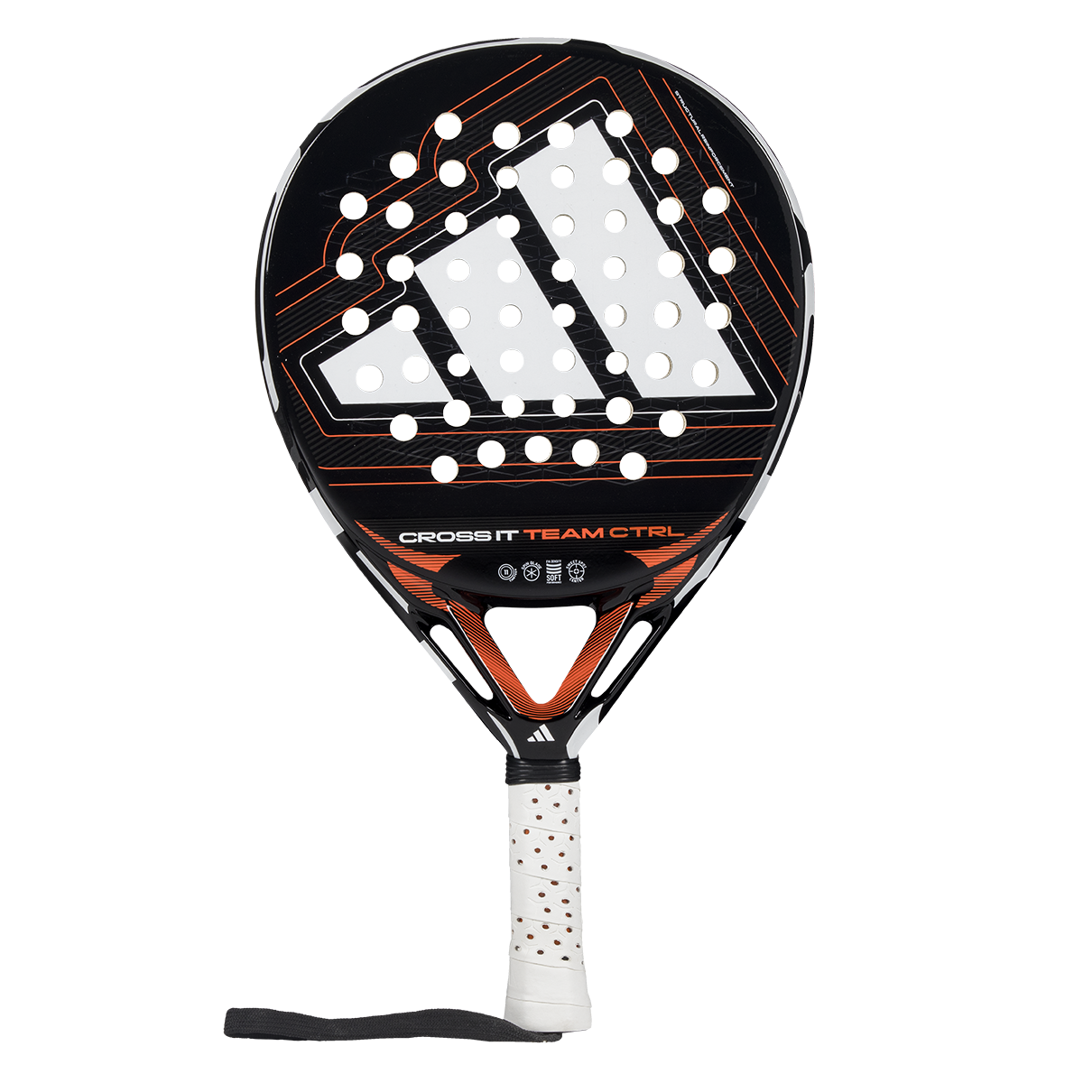 Adidas Cross It Team Ctrl 2026 Padel Racket - Black/White