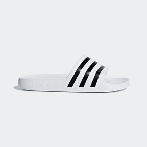 Adidas Adilette Aqua slides, Cloud White/Core Black, front view