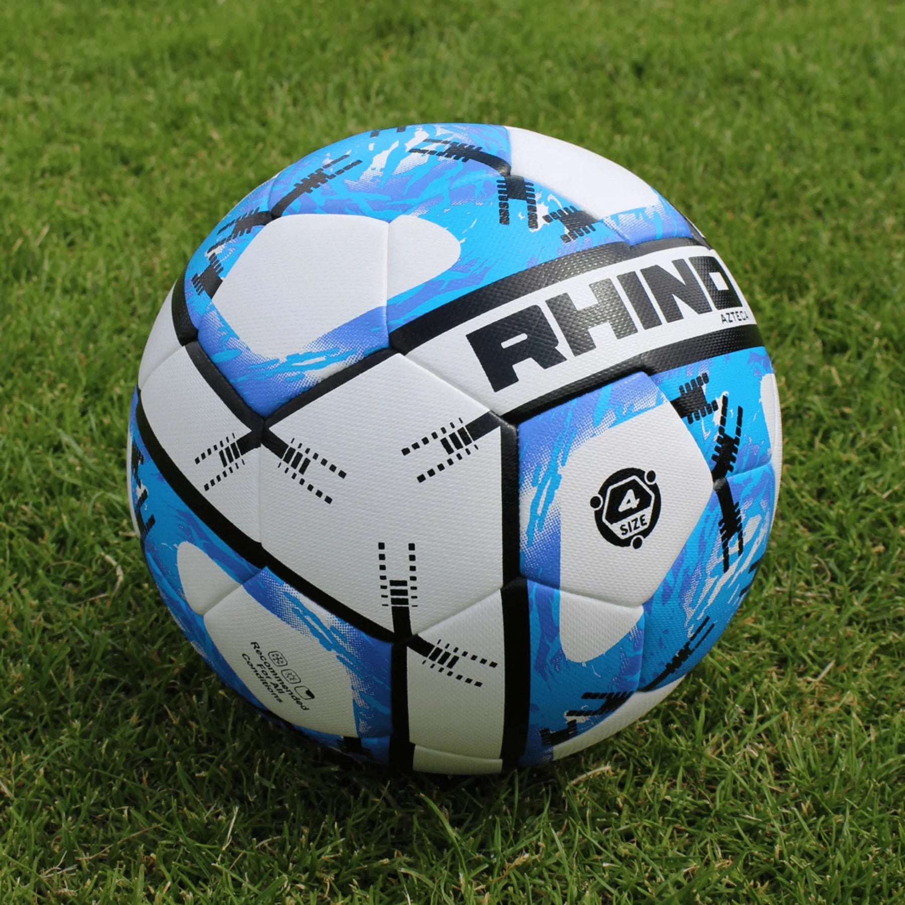 Rhino Azteca Football - White/Light Blue Accessories Rhino
