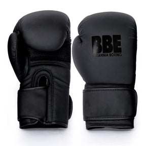 Fitness Mad Matte Black Boxing Gloves 12oz BBEM904