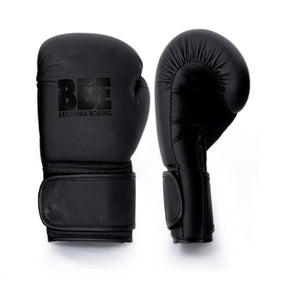 Fitness Mad Matte Black Boxing Gloves 12oz BBEM904