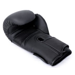 Fitness Mad Matte Black Boxing Gloves 12oz BBEM904