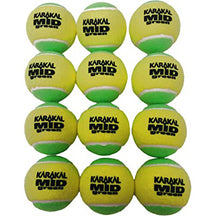 Karakal Mid Green Junior Stage 1 Tennis Balls 12X Ball (KZ854 Dozen)