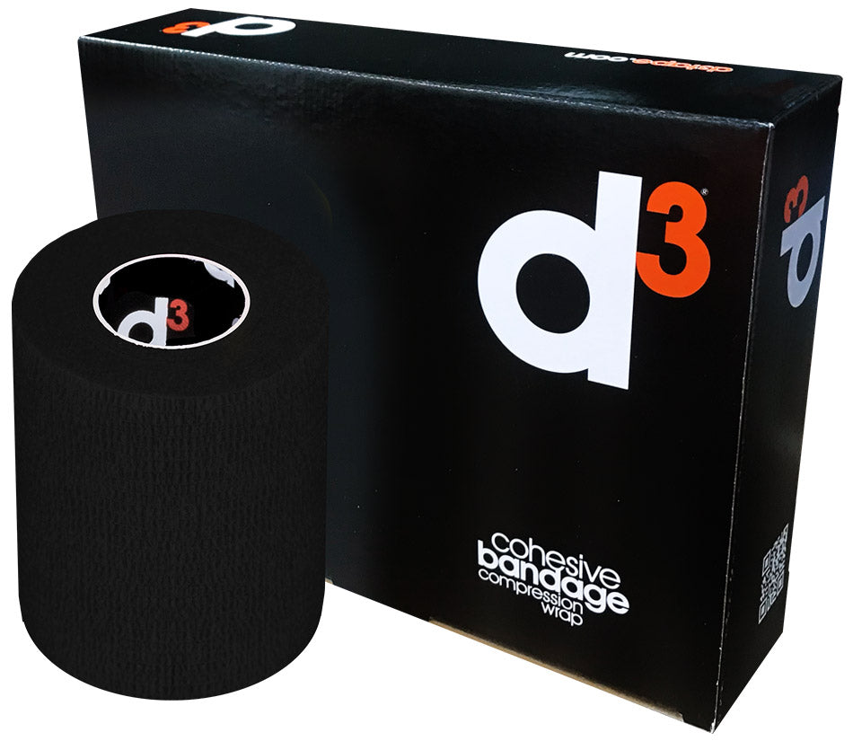 D3 Cohesive Bandage Compression Wrap (Black)