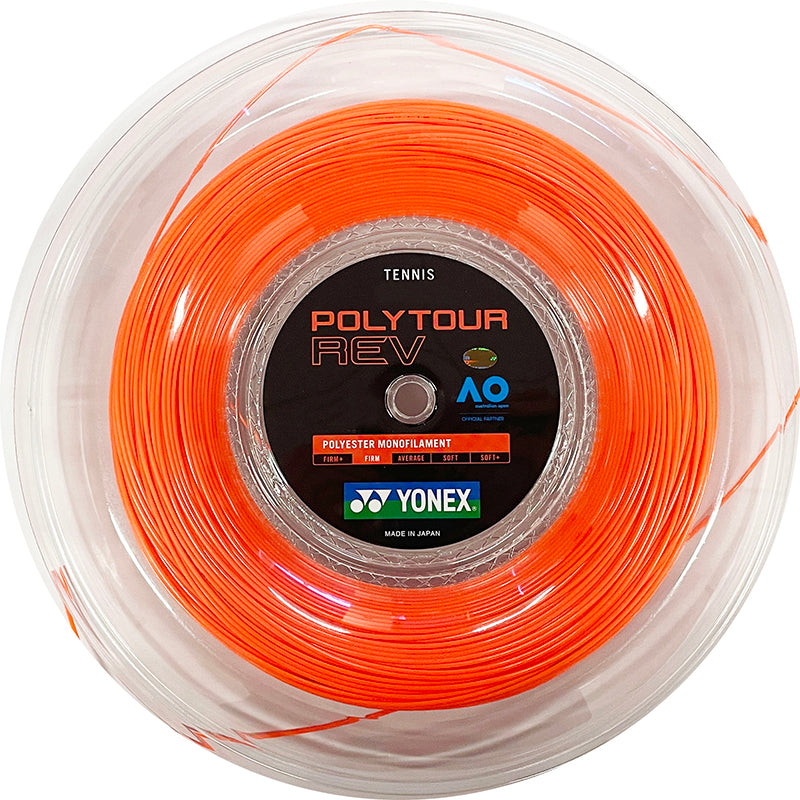 Yonex Polytour Rev 1.20mm 200m Reel Tennis String Orange