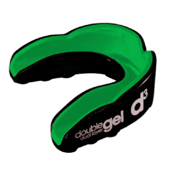 D3 Double Gel Mouthguard BLACK GREEN ADULT Accessories D3