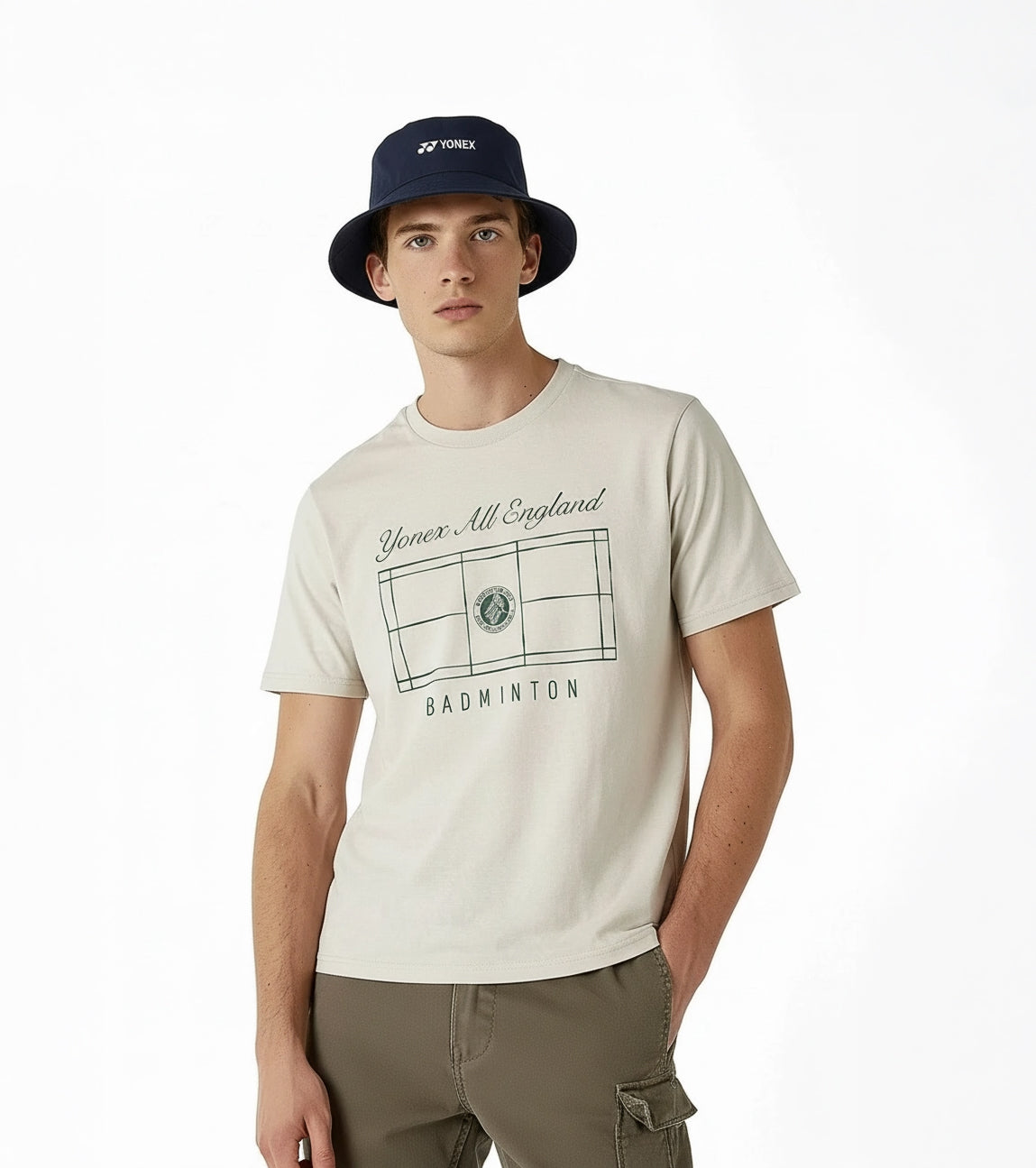 Yonex All England 1899 Reversible Hat 26 - Cream/Navy Accessories Yonex