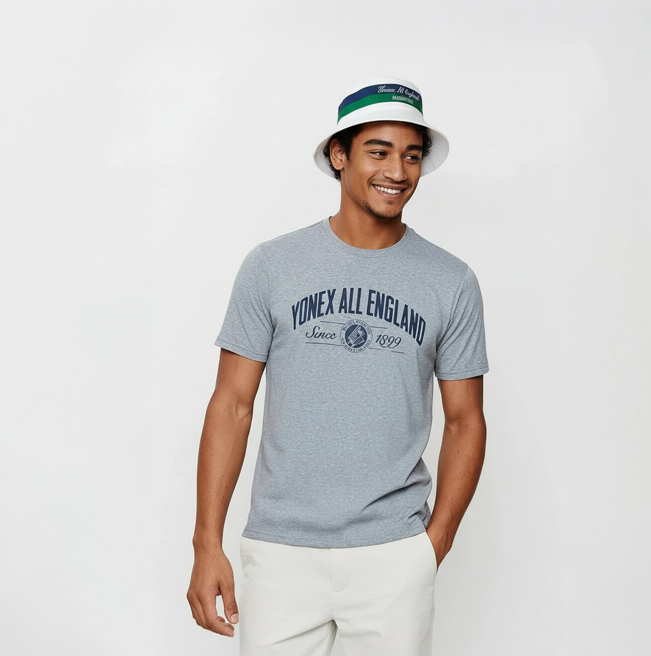 Yonex All England 1899 Reversible Hat 26 - Cream/Navy Accessories Yonex