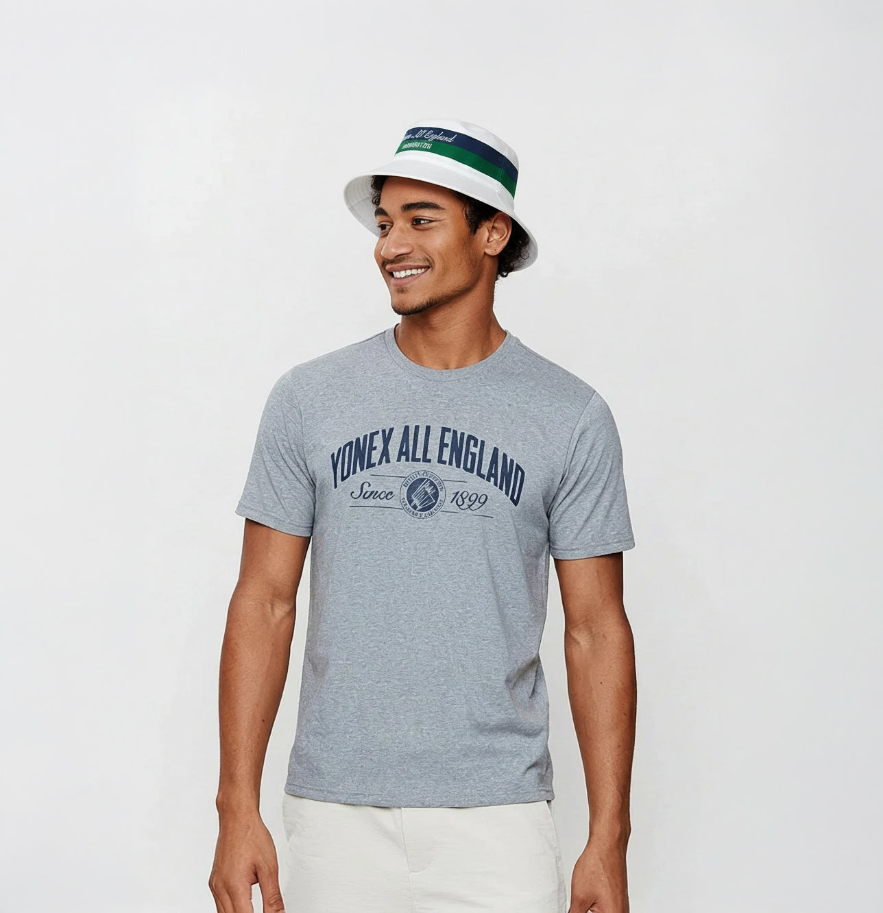 Yonex All England 1899 Reversible Hat 26 - Cream/Navy Accessories Yonex