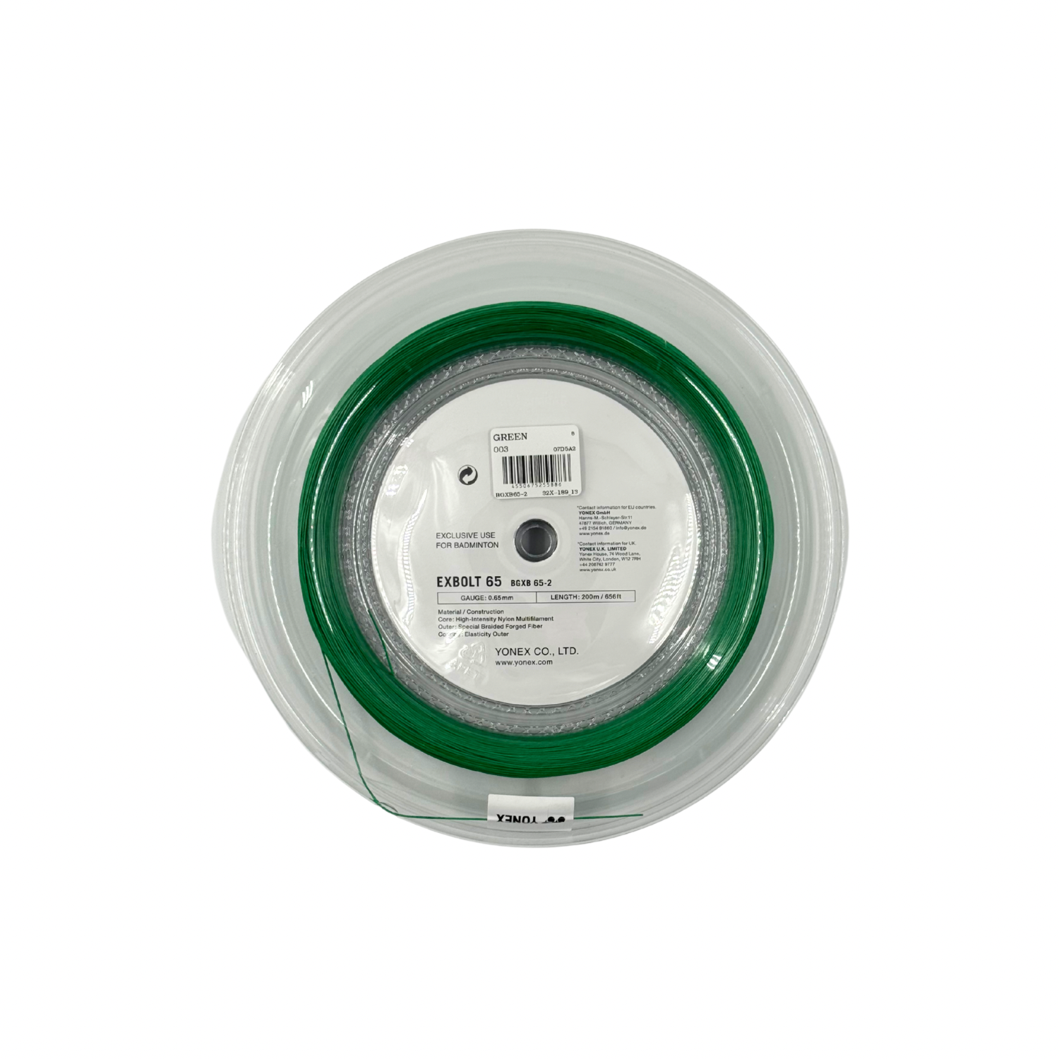 Yonex Exbolt 65 Badminton String 200m - Green Yonex Exbolt 65 Badminton String 200m - Green
