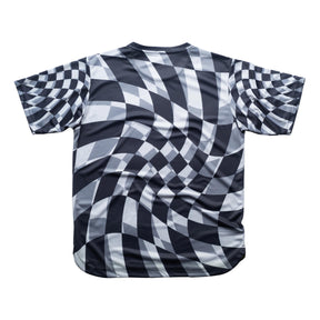 Aixo Checker Mens T Shirt Grey Check