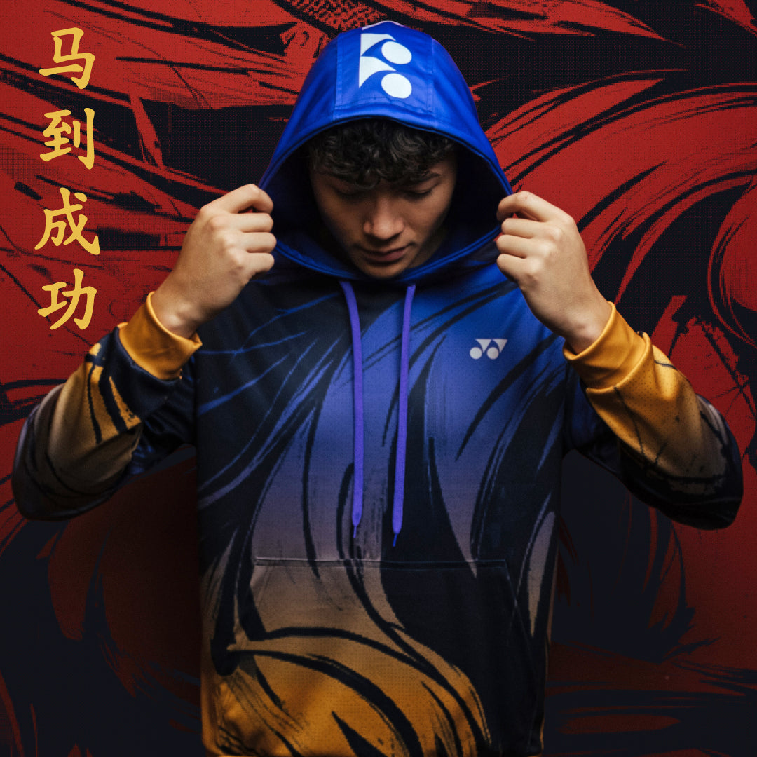 Pre-Order Yonex Imperial Charge – Unisex Overhead Hoodie (Celestial Purple / Pale Gold) Yonex CNY2026 Hood Sweat B Unisex Clothing Yonex