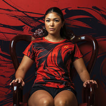 Pre-Order Yonex Crimson Spirit – Women’s Performance Shirt (Rich Red) Yonex CNY2026 TT B Women Rich Red Clothing Yonex