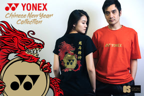 Yonex 红龙 CNY2024 棉质 T 恤 TSA 男式红色