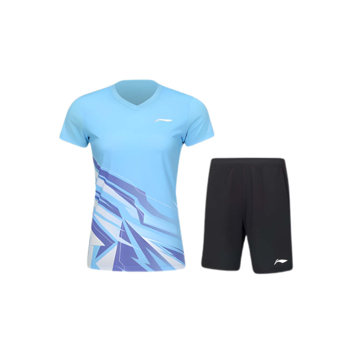 Li-Ning Badminton Competition Uniform Women - White/Blue AATV014