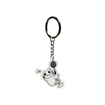 Cat Badminton Keyring