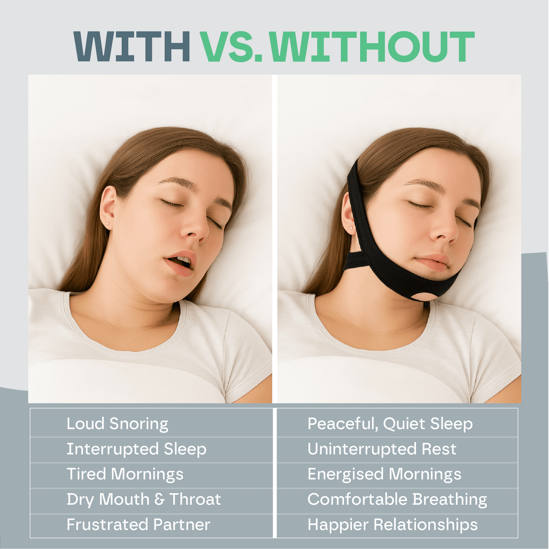 Anti Snoring Sleep Chin Strap Snooze Therapy
