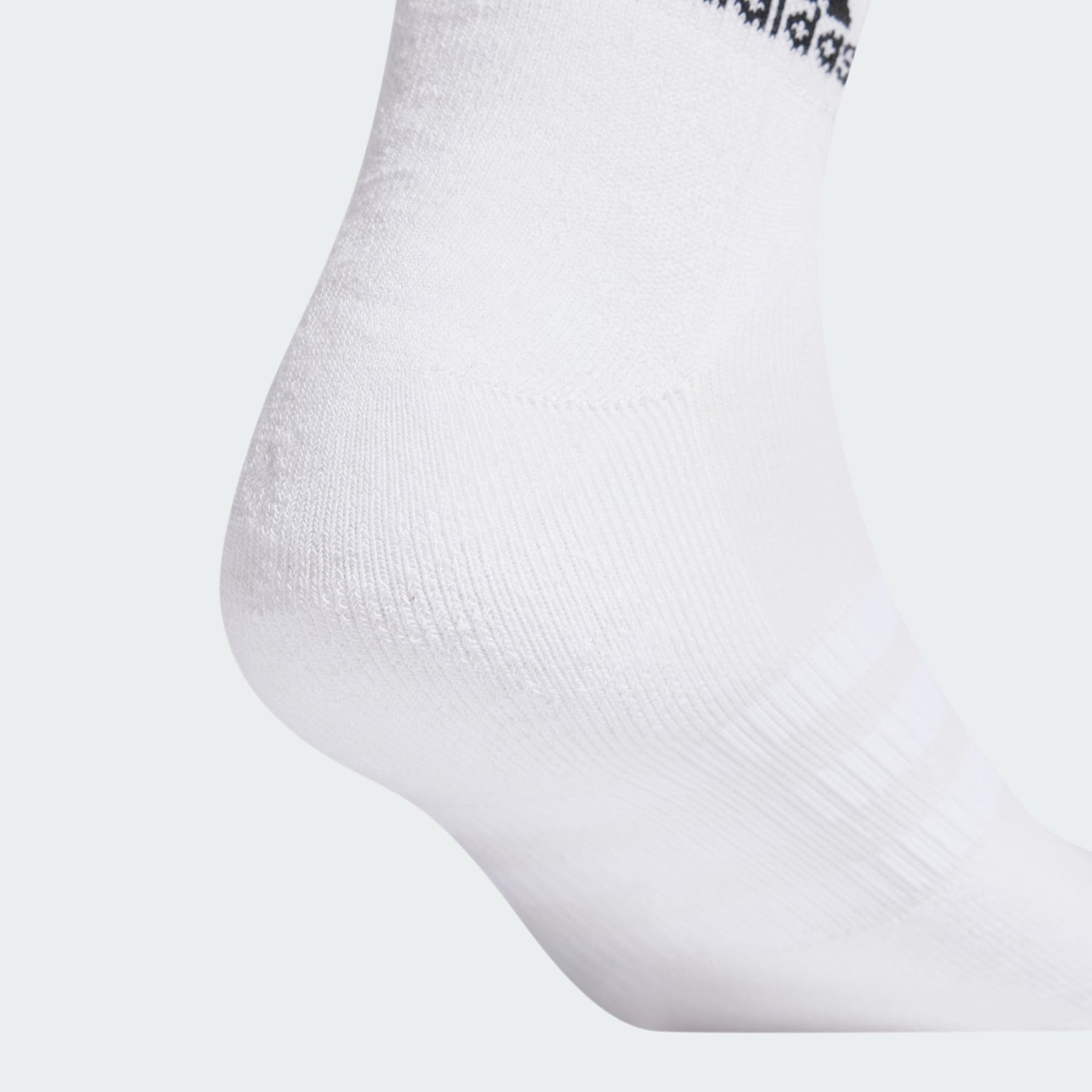 Adidas Cushioned Sportswear Ankle Socks 3 Pack, White, side view