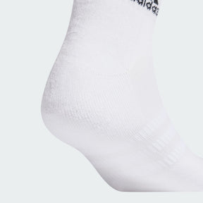 Adidas Cushioned Sportswear Ankle Socks 3 Pack, White, side view