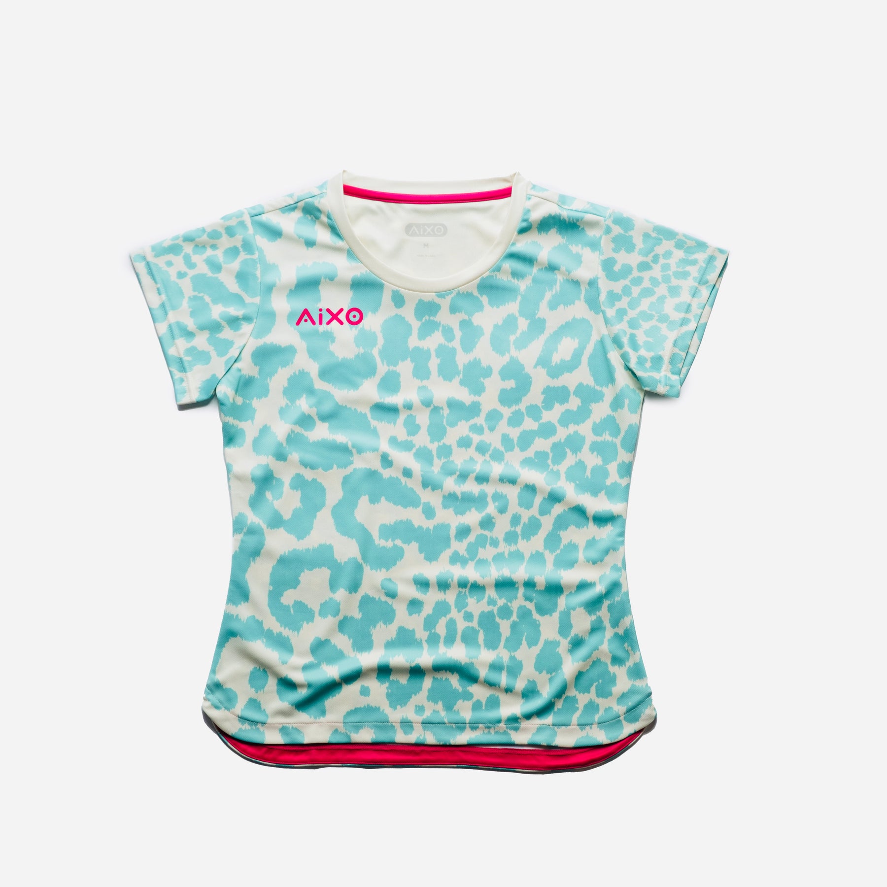 Aixo Leopard Womens T Shirt Ivory