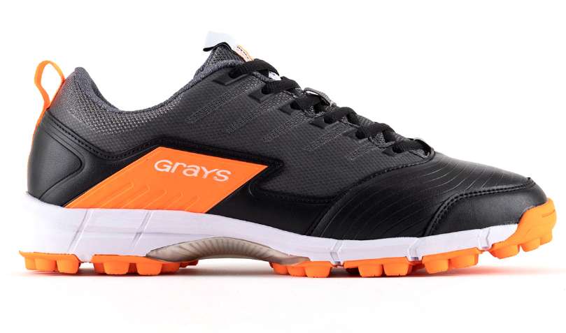Grays Flash 3.0 Junior Hockey Shoes BLACK ORANGE Hockey Shoes Grays