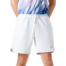 Hundred Logo Line Badminton Shorts Men - White/Black