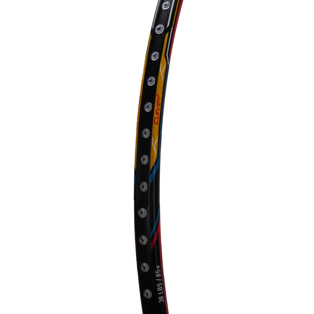 Hundred Atomic X 38 Power Badminton Racket - Black/Grey Badminton Rackets Hundred