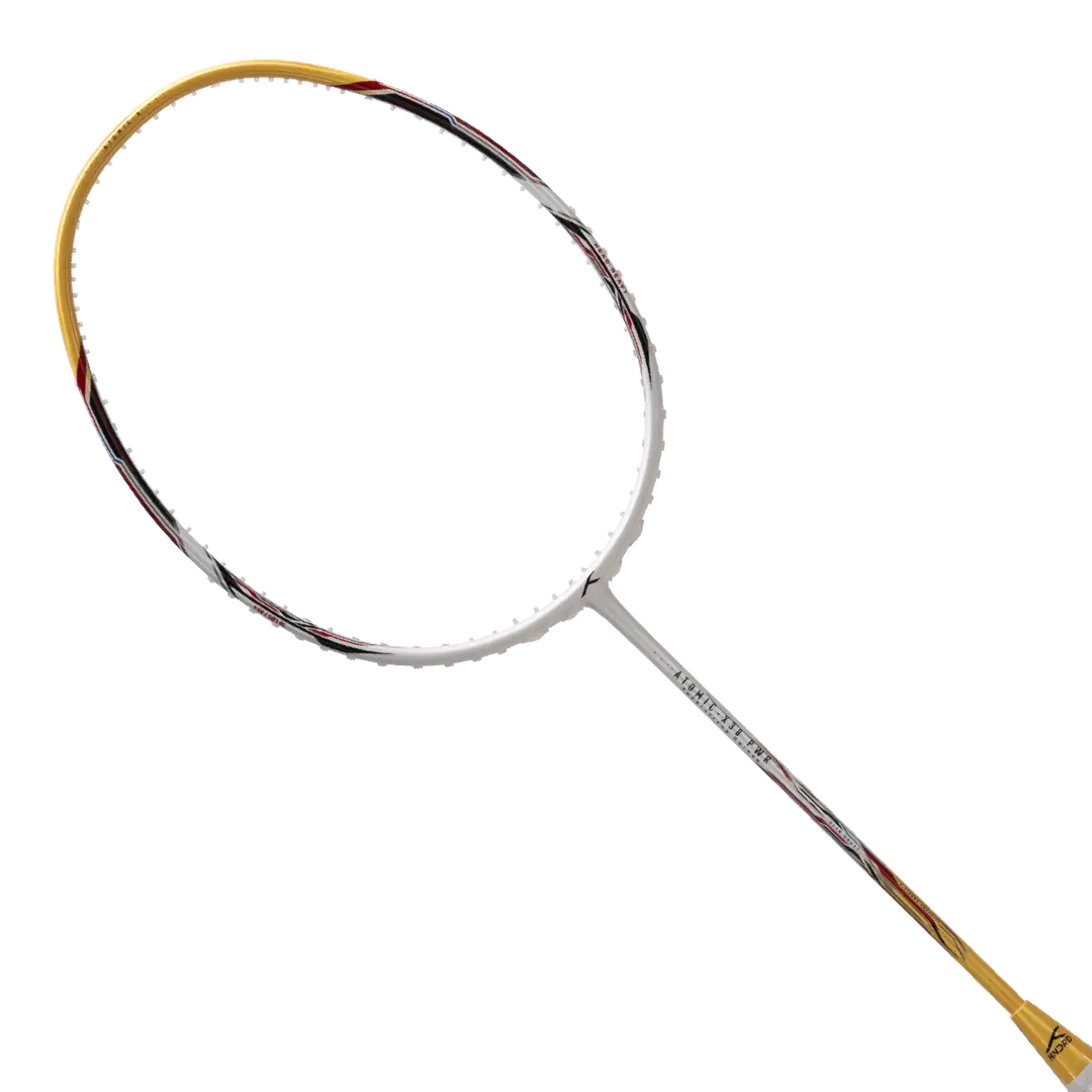 Hundred Atomic X 38 Power Badminton Racket - White/Gold Badminton Rackets Hundred