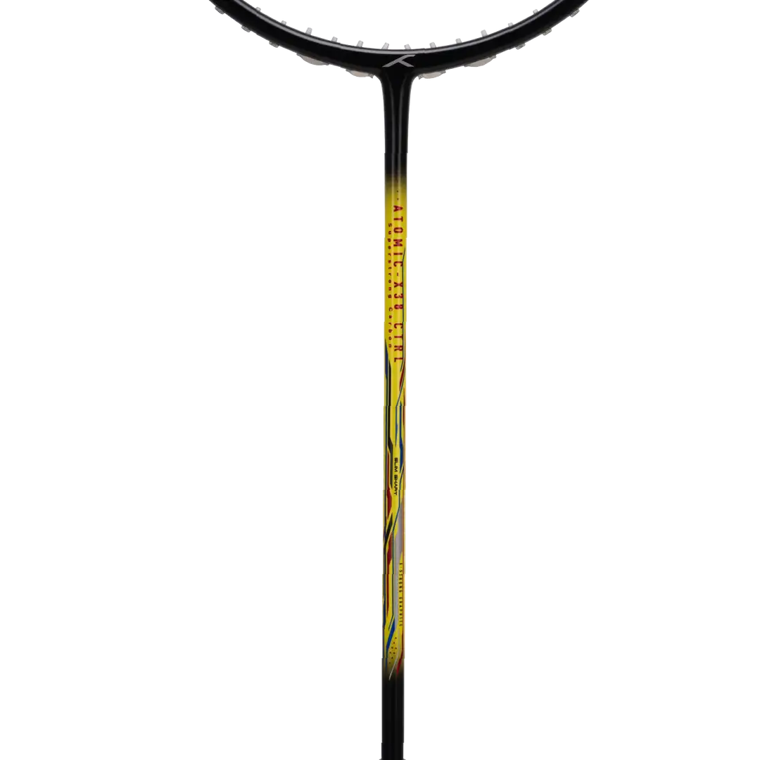 Hundred Atomic X 38 Control Badminton Racket - Black/Lime Badminton Rackets Hundred