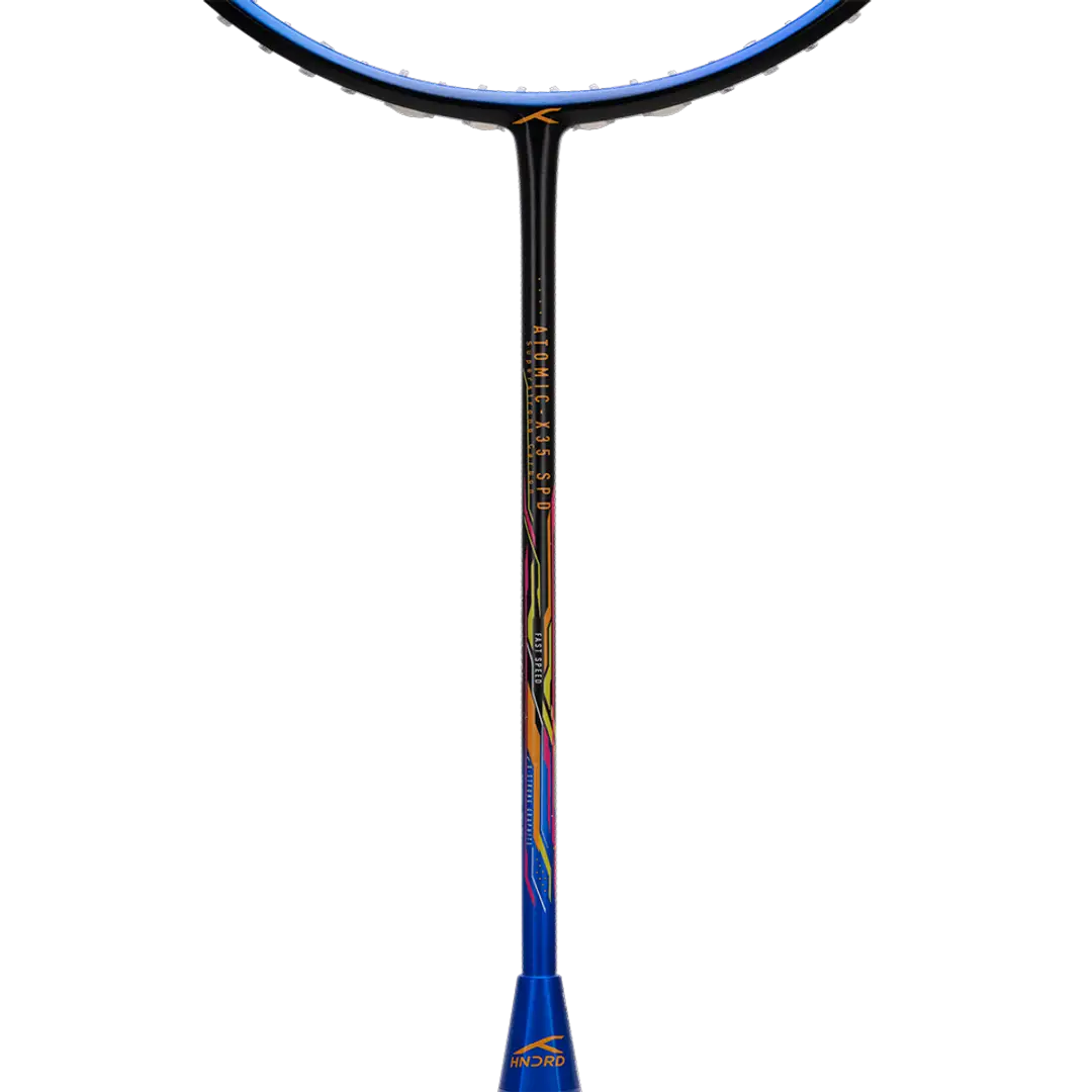 Hundred Atomic X 35 Speed Badminton Racket - Black/Blue Badminton Rackets Hundred