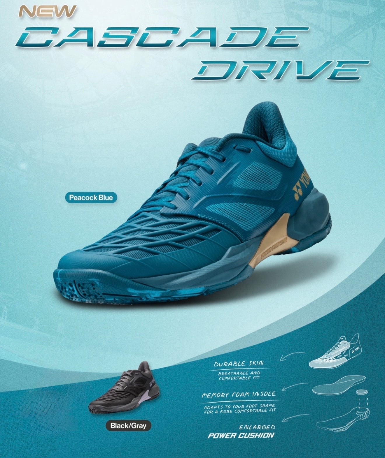 Yonex Power Cushion Cascade Drive 3 BG Badminton Shoe Unisex
