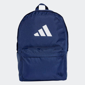 Adidas Classic 3 Bars Backpack - Blue/White Blue White Backpack Luggage Adidas