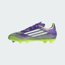 Adidas F50 League FG/MG Shoes Junior - Purple/White/Lemon