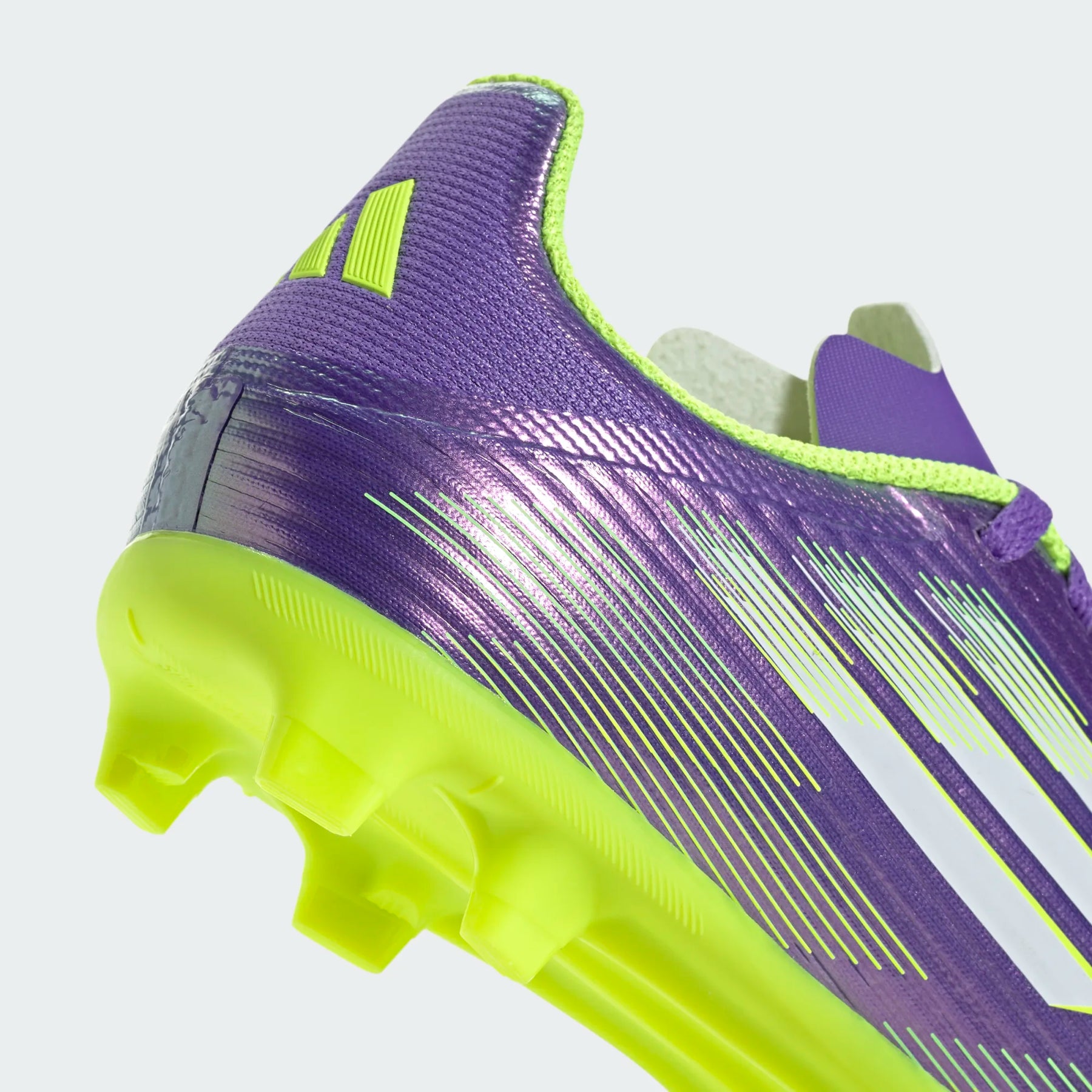Adidas F50 League FG/MG Shoes Junior - Purple/White/Lemon